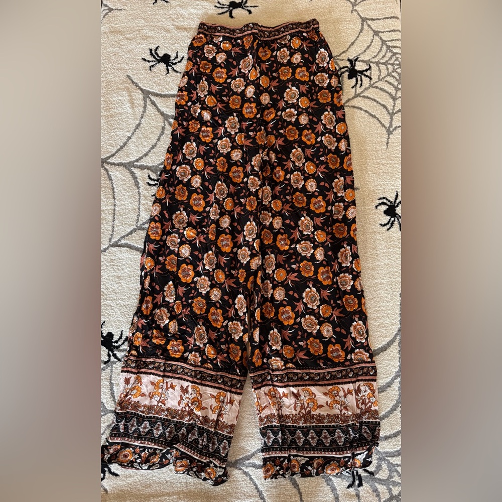 Floral Wide-Leg Pants